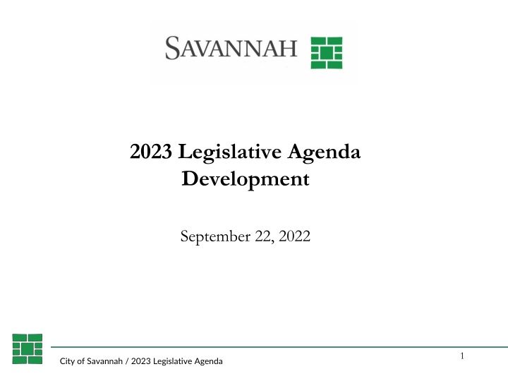 2023 legislative agenda development