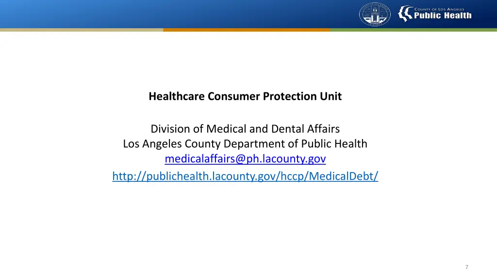 healthcare consumer protection unit