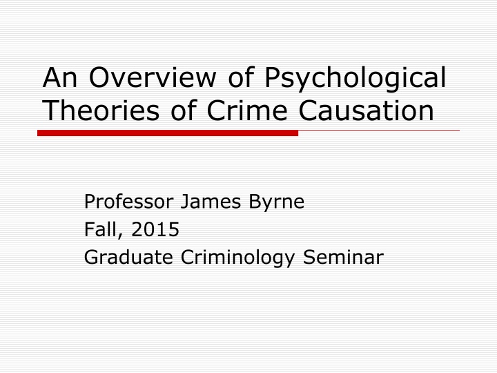 an overview of psychological theories of crime