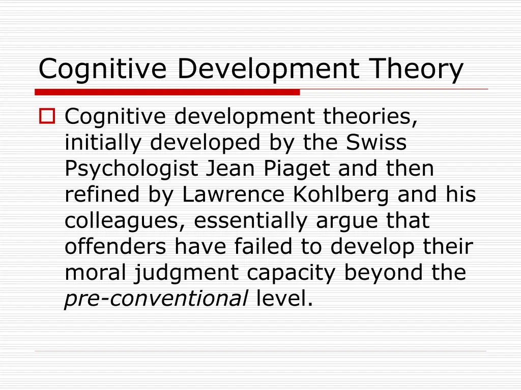 cognitive development theory