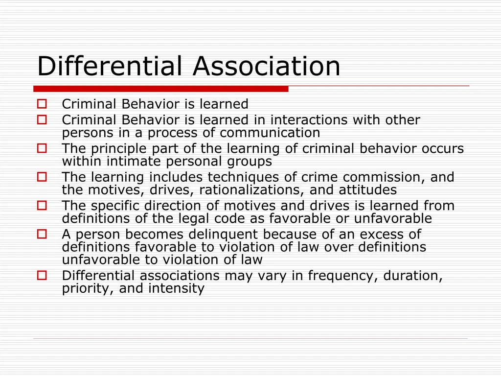 differential association