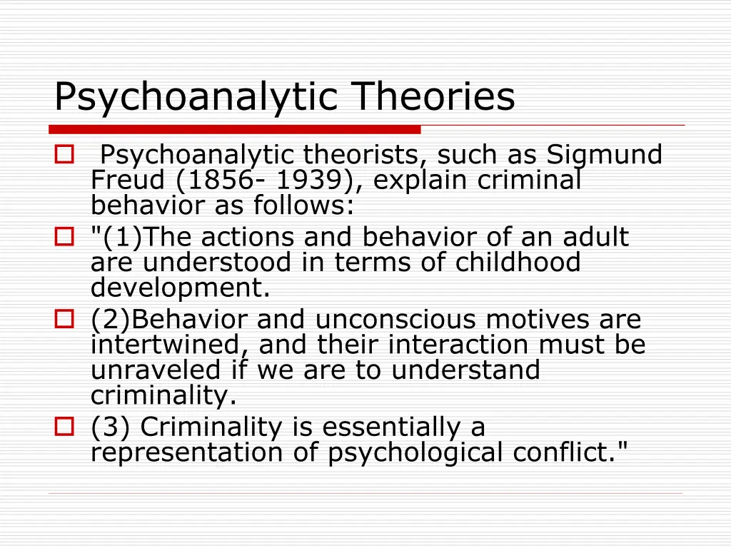 psychoanalytic theories