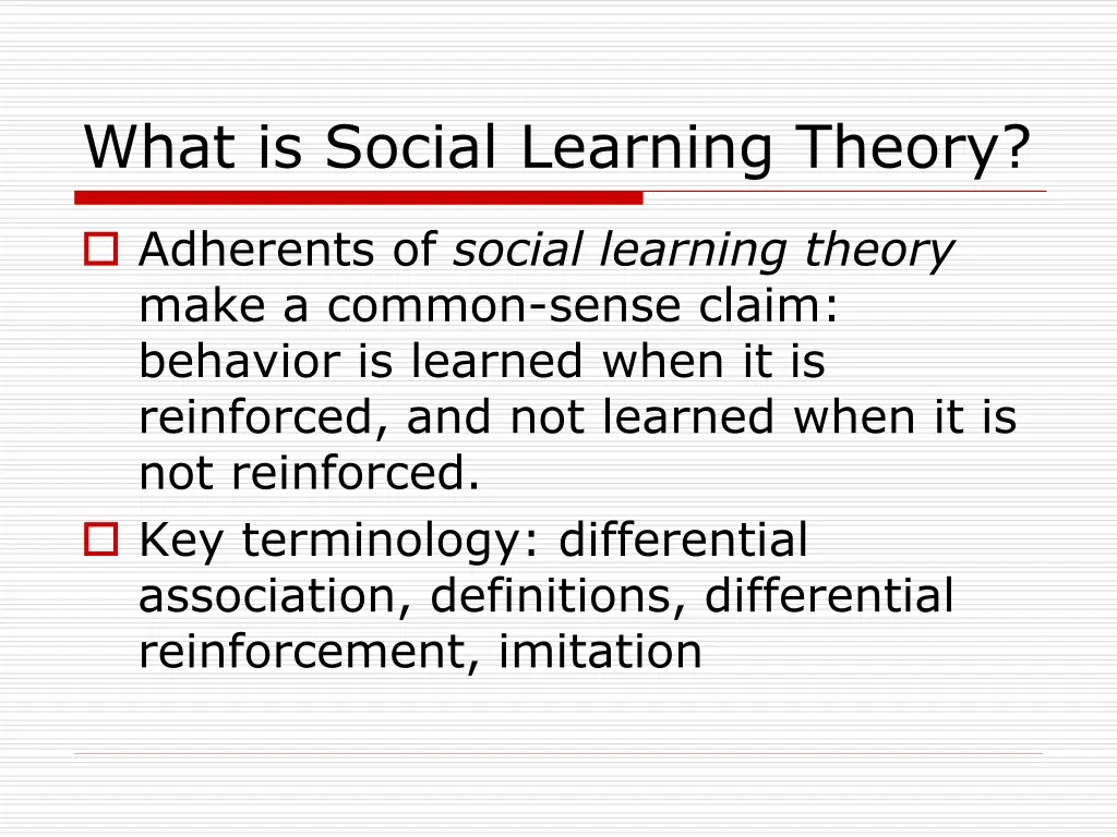 what is social learning theory