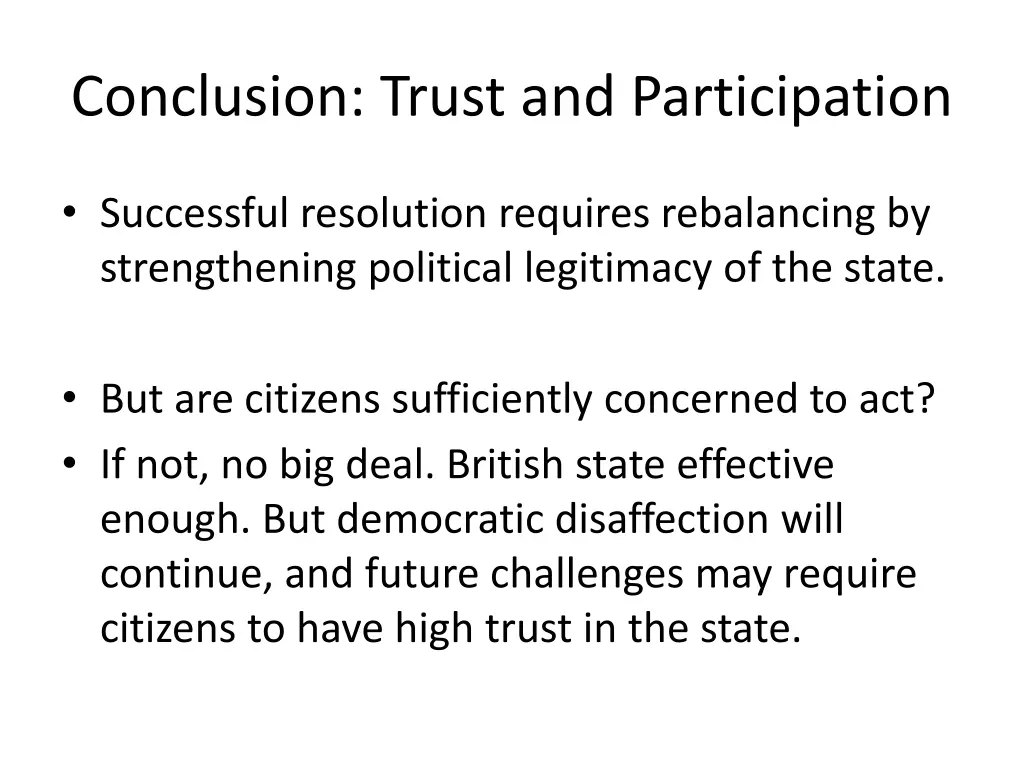 conclusion trust and participation