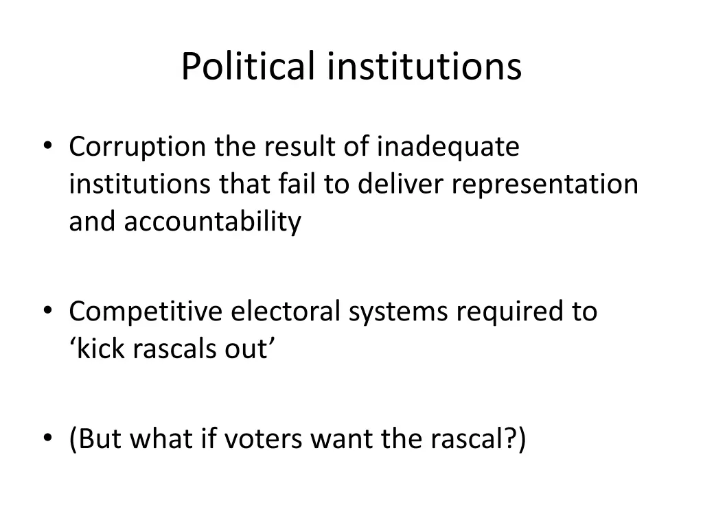 political institutions