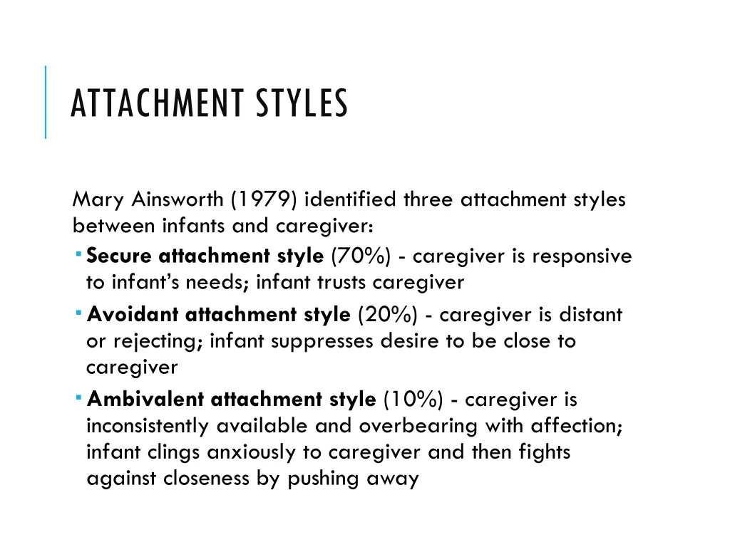 attachment styles