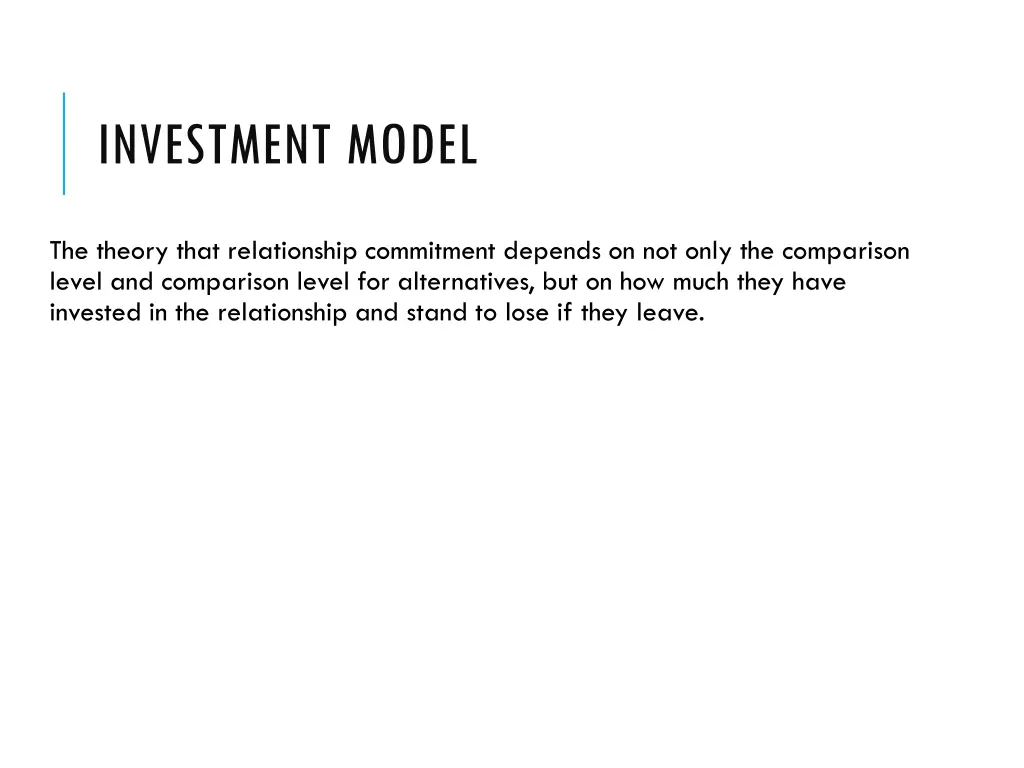 investment model