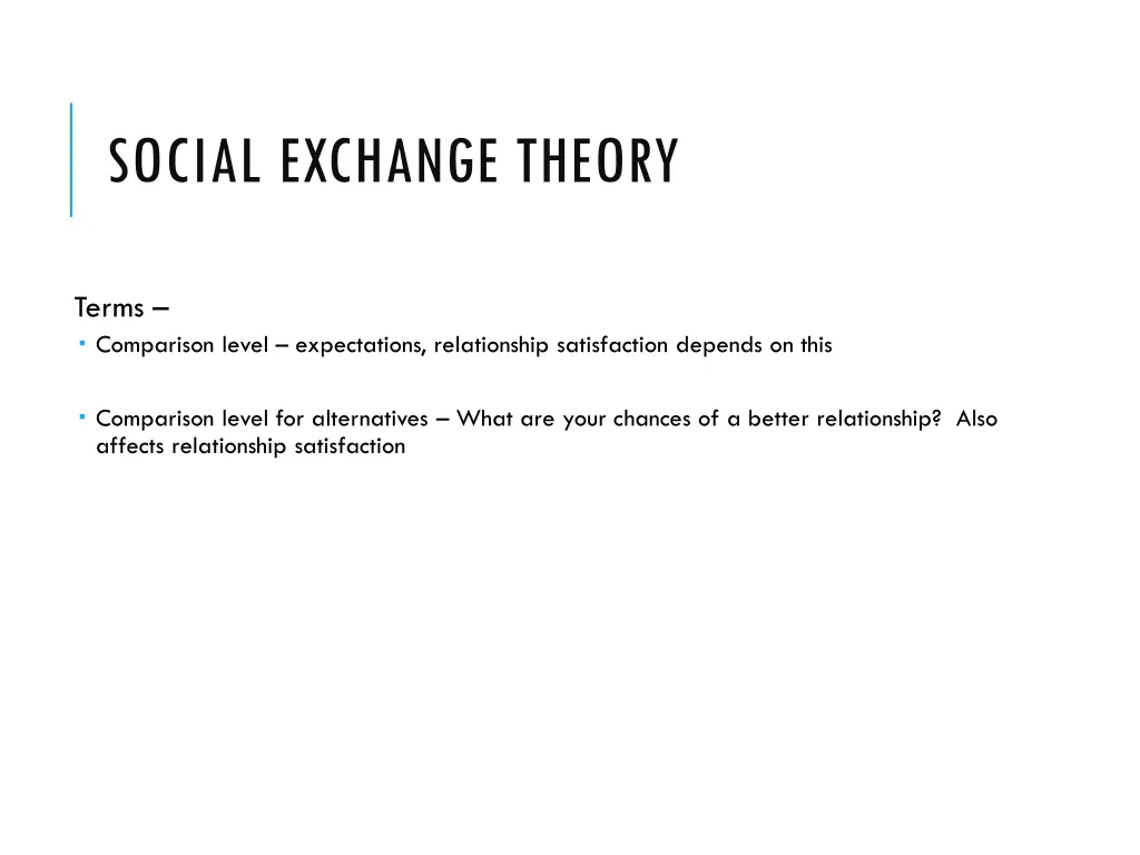 social exchange theory 1