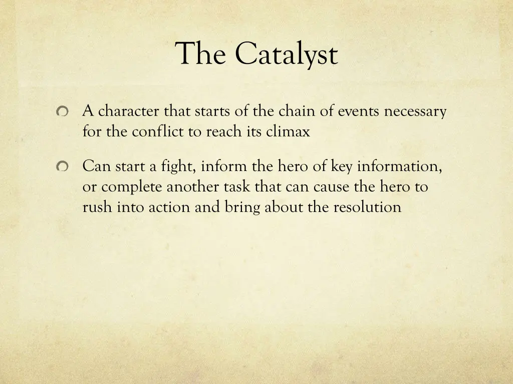 the catalyst