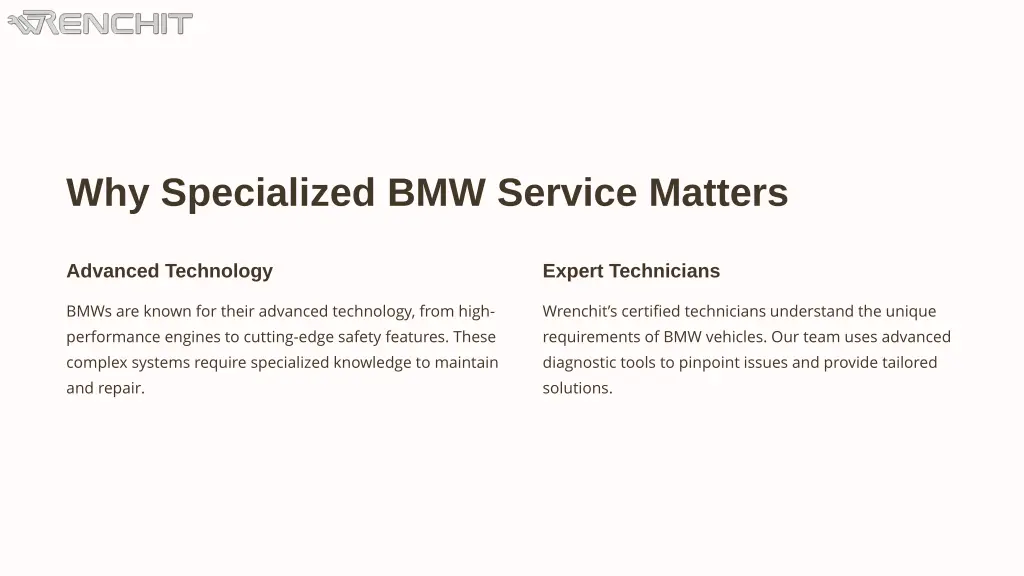 why specialized bmw service matters