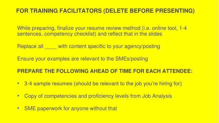 for training facilitators delete before presenting