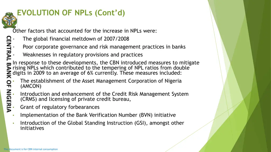 evolution of npls cont d