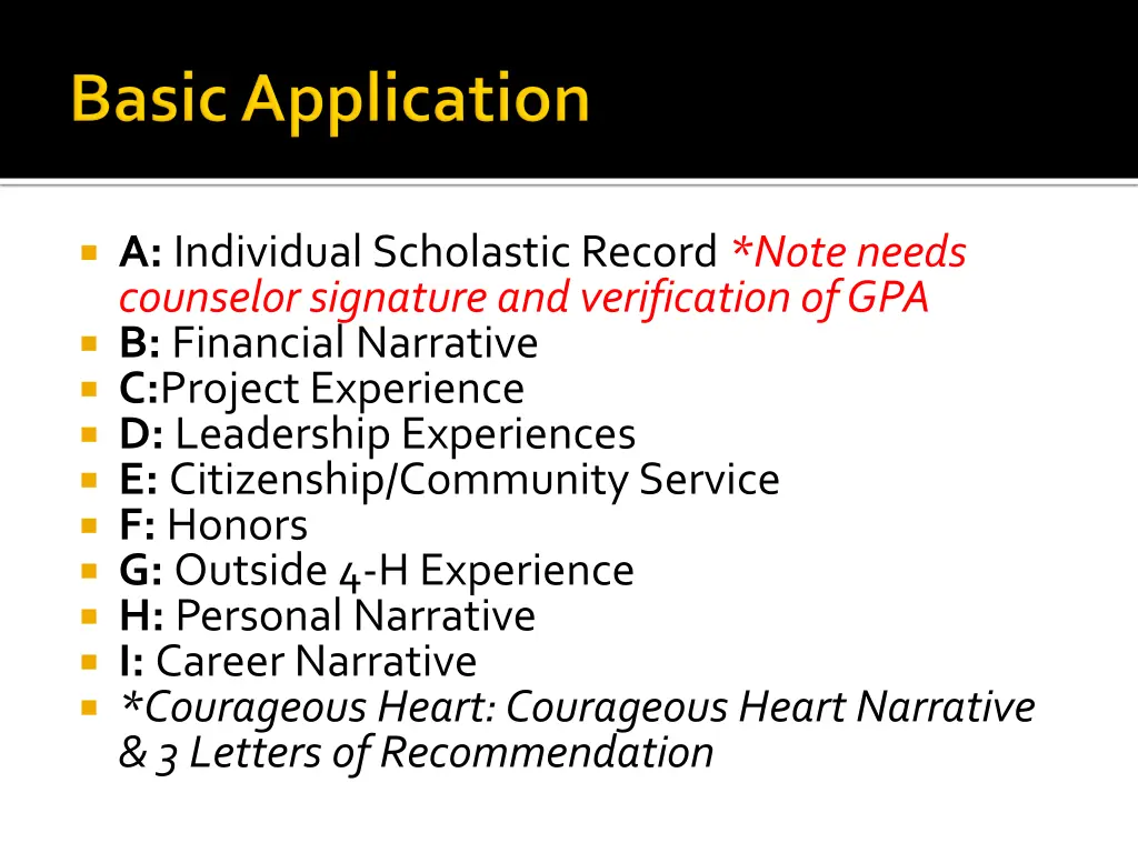 a individual scholastic record note needs