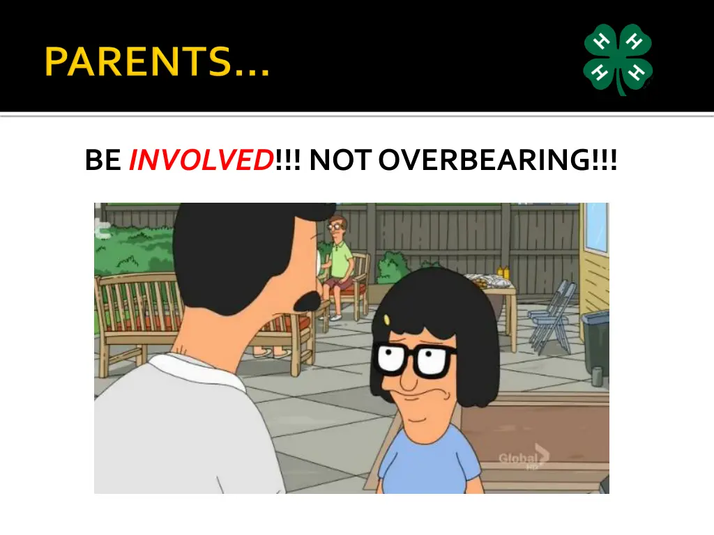 be involved not overbearing