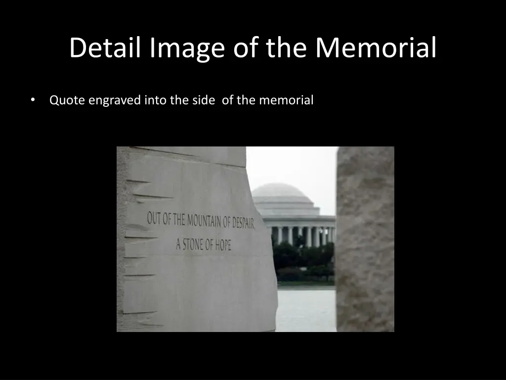 detail image of the memorial