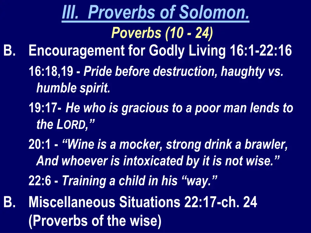 iii proverbs of solomon poverbs