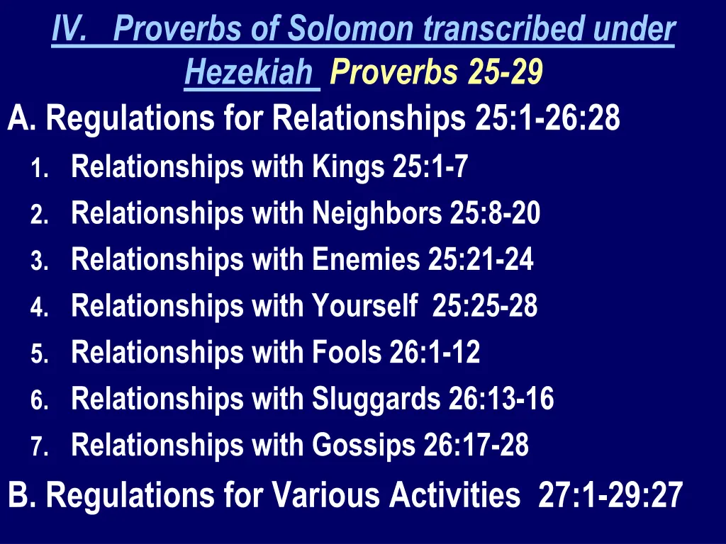 iv proverbs of solomon transcribed under hezekiah