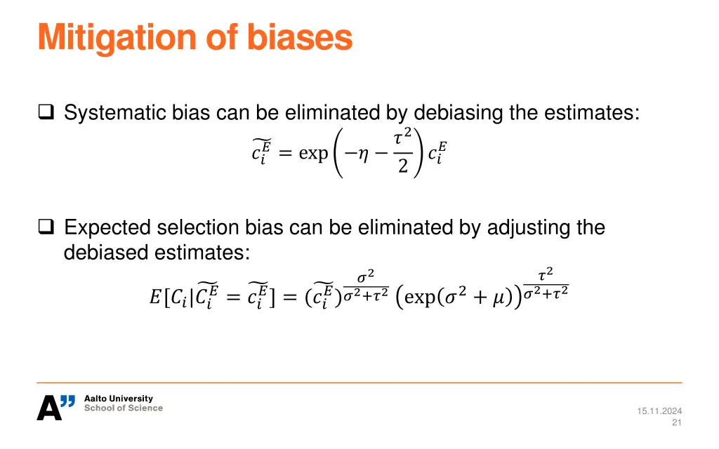 mitigation of biases