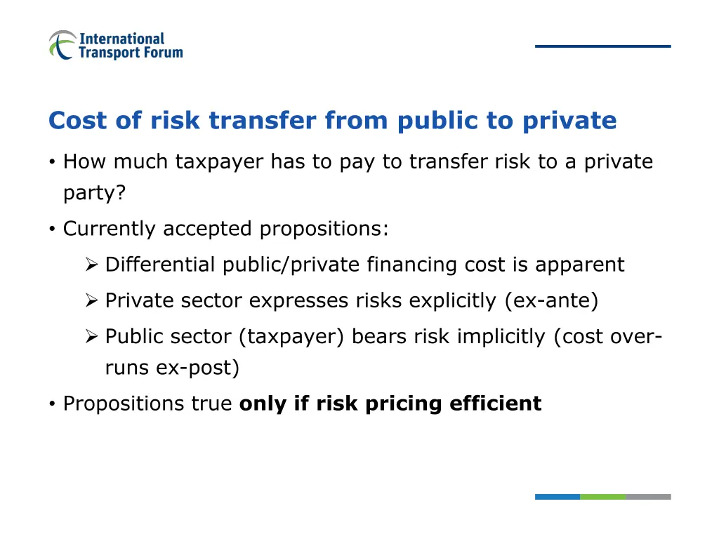 cost of risk transfer from public to private