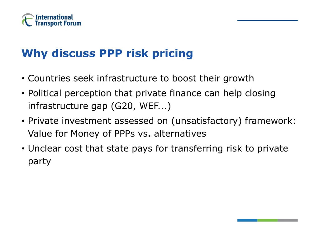 why discuss ppp risk pricing