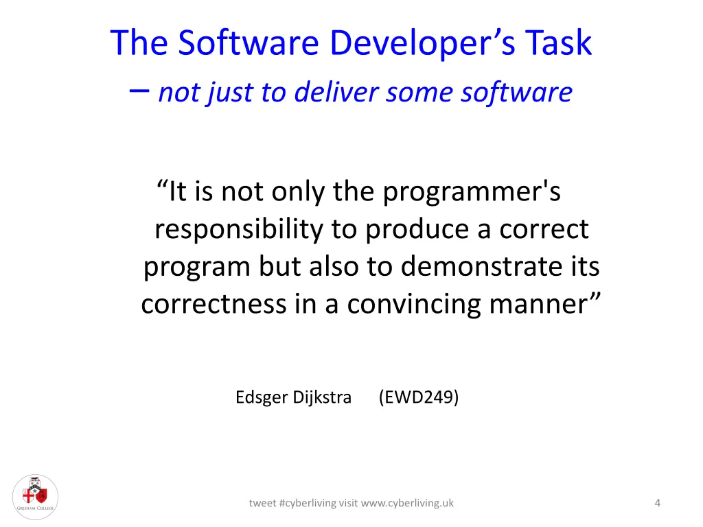 the software developer s task not just to deliver