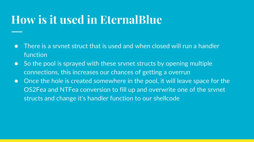 how is it used in eternalblue