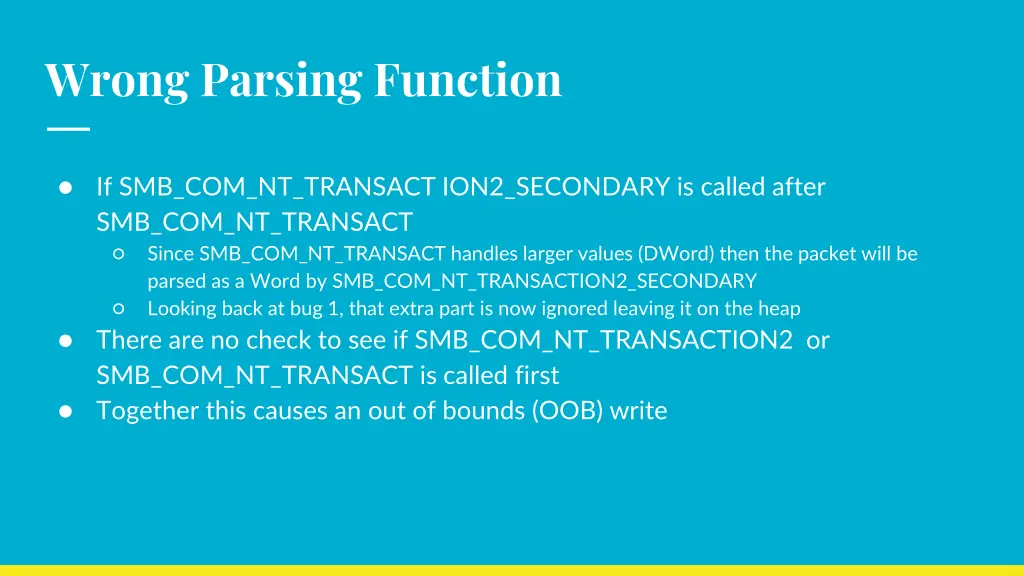 wrong parsing function