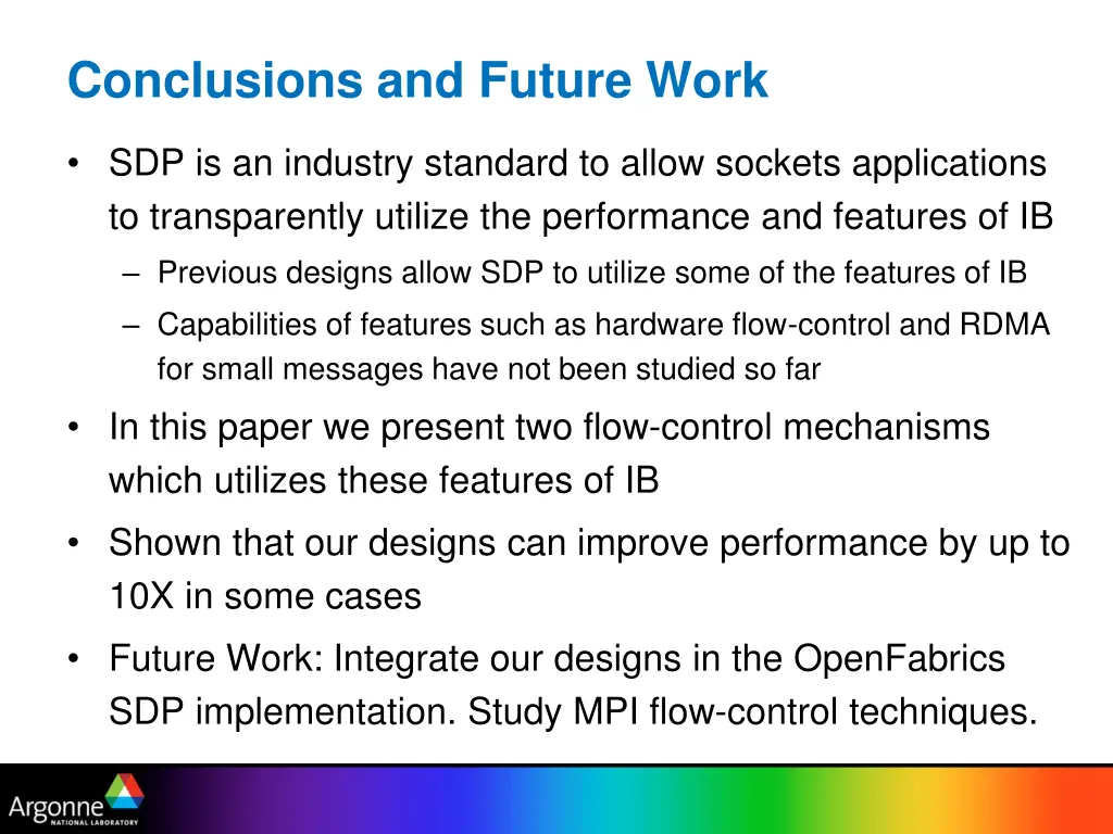 conclusions and future work