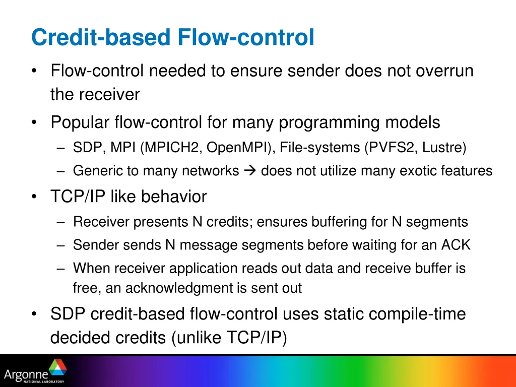 credit based flow control