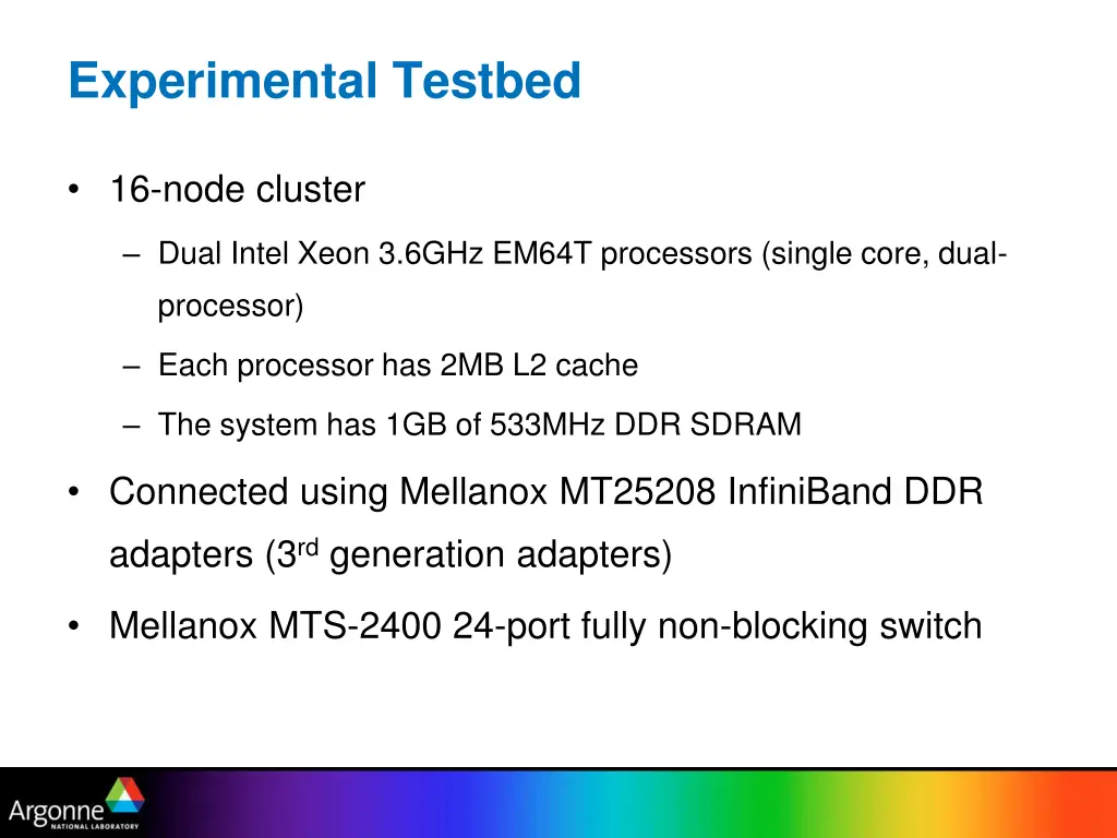 experimental testbed