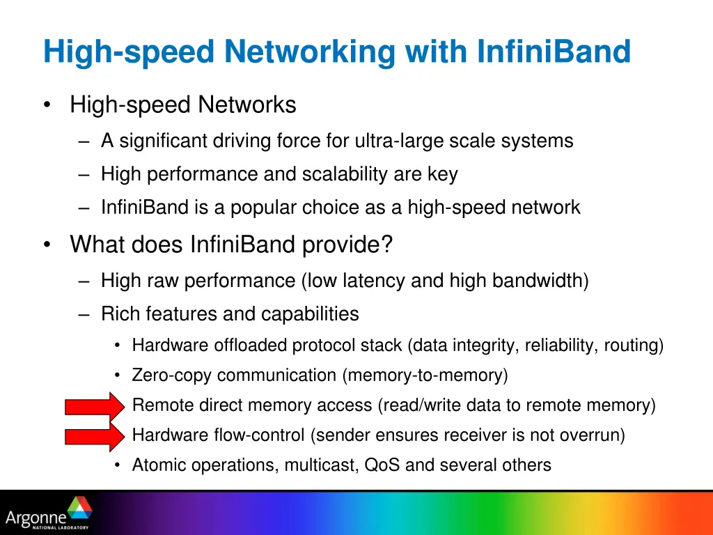 high speed networking with infiniband