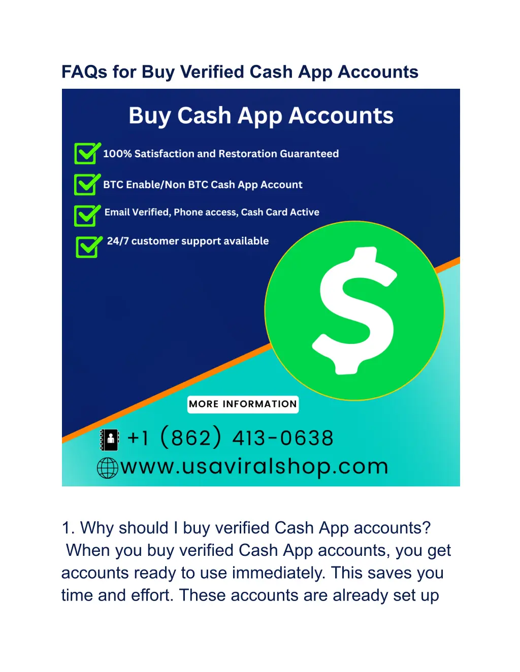 faqs for buy verified cash app accounts