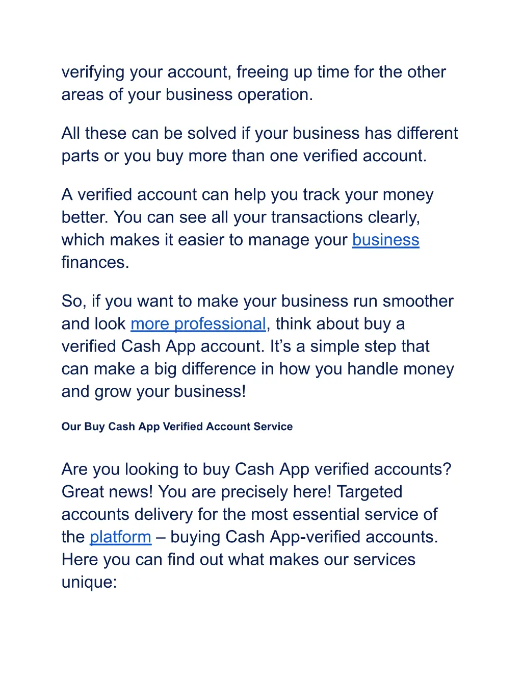 verifying your account freeing up time