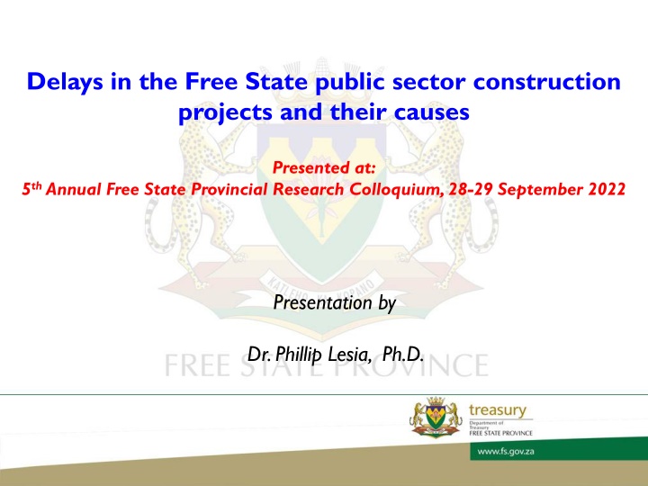 delays in the free state public sector