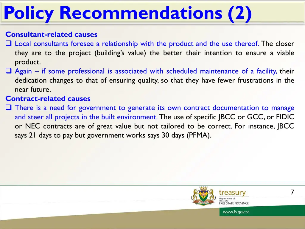 policy recommendations 2