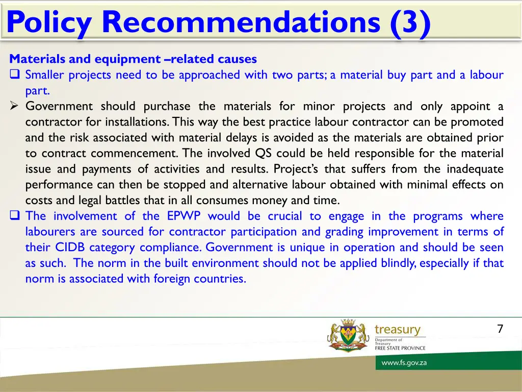 policy recommendations 3