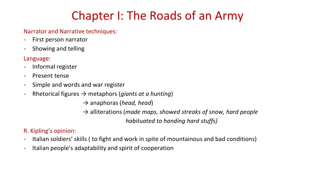 chapter i the roads of an army