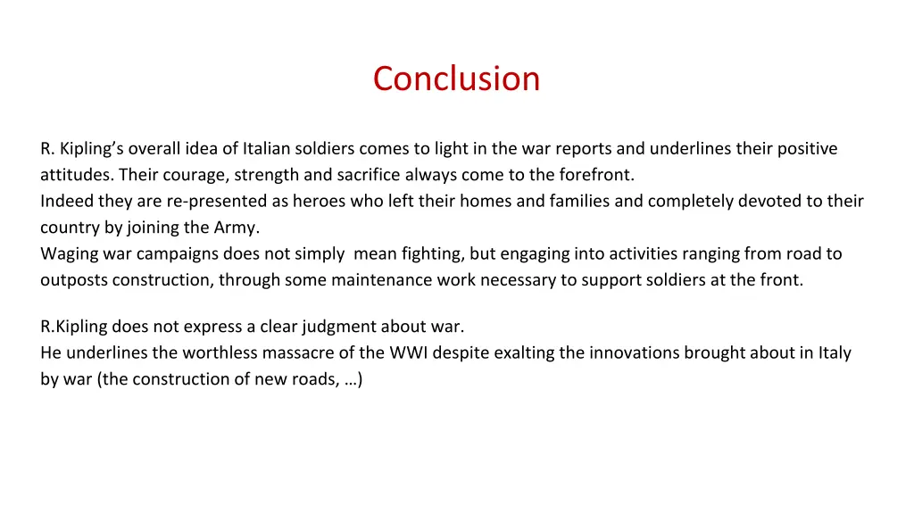 conclusion