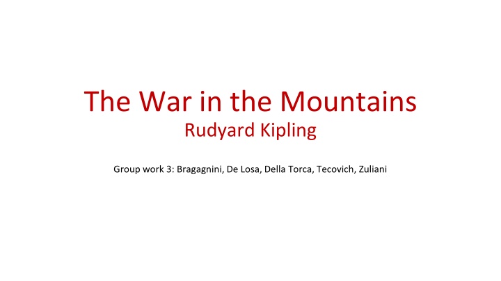 the war in the mountains rudyard kipling