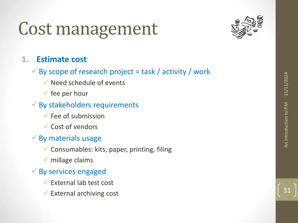 cost management