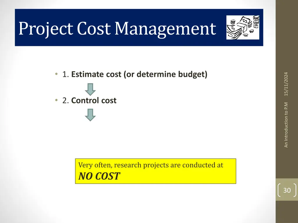 project cost management