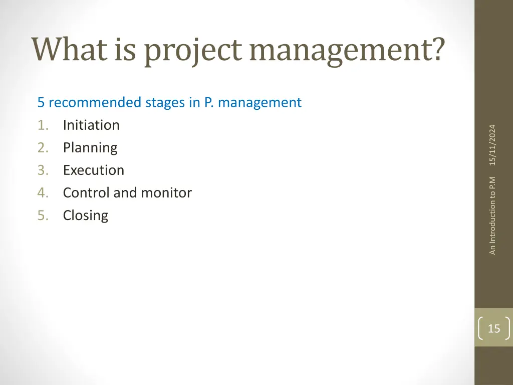 what is project management 1