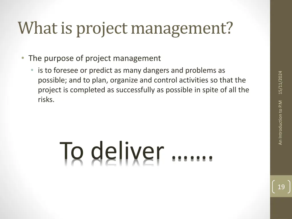 what is project management 3