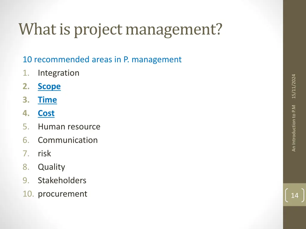 what is project management