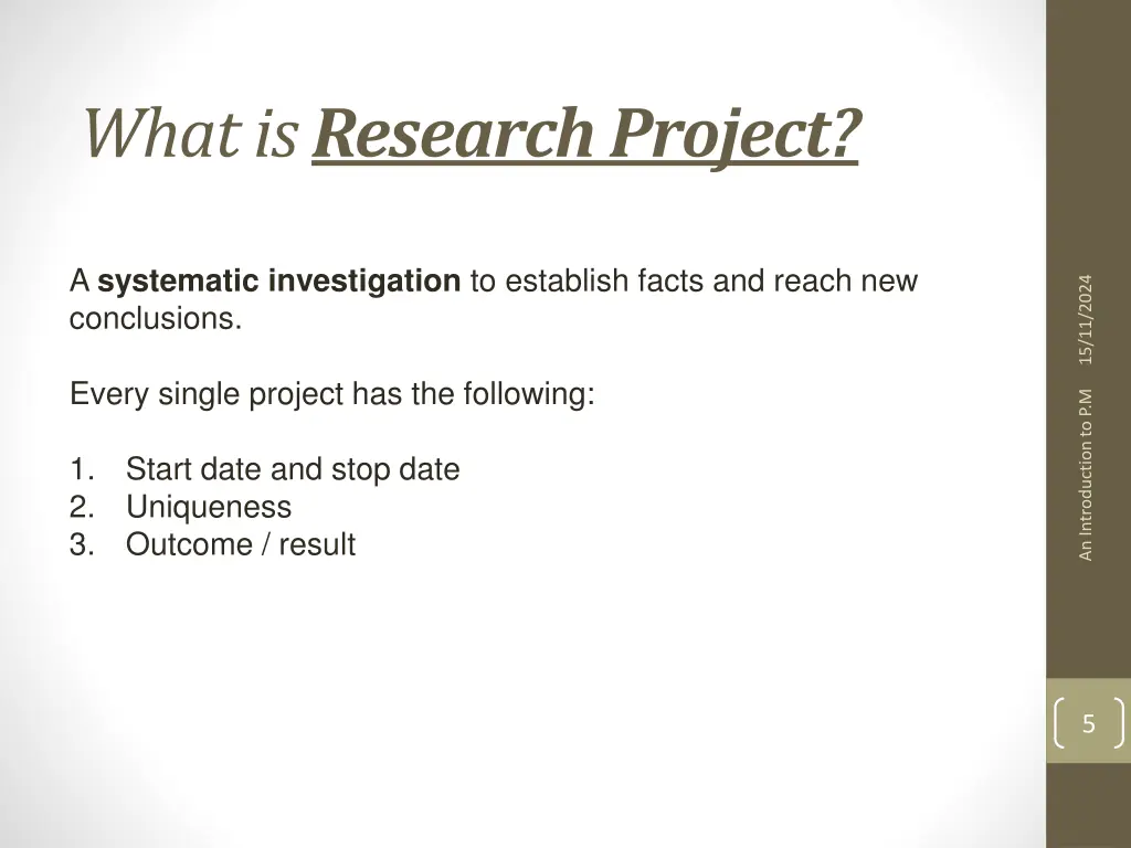 what is research project