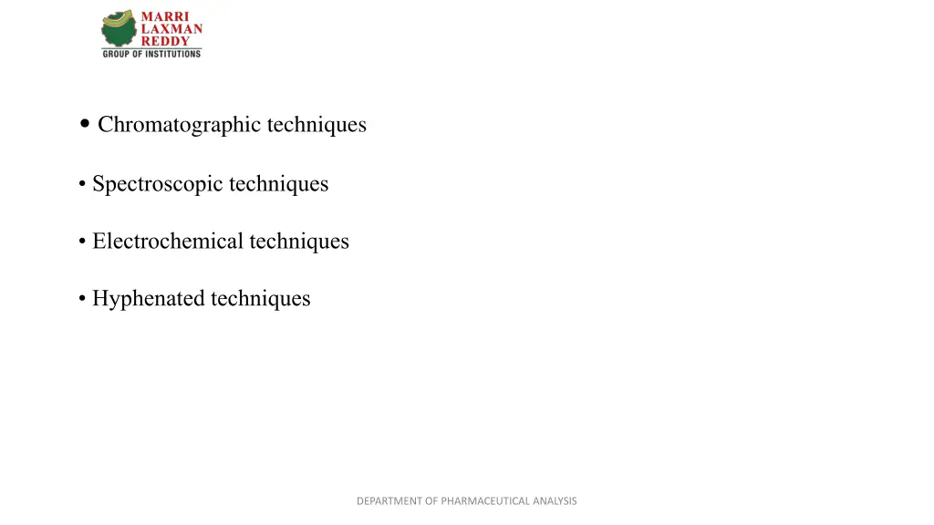 chromatographic techniques