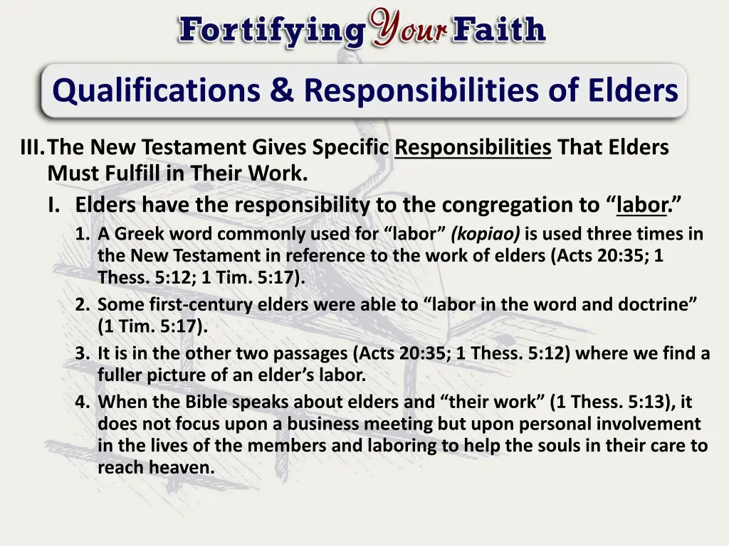 qualifications responsibilities of elders 1