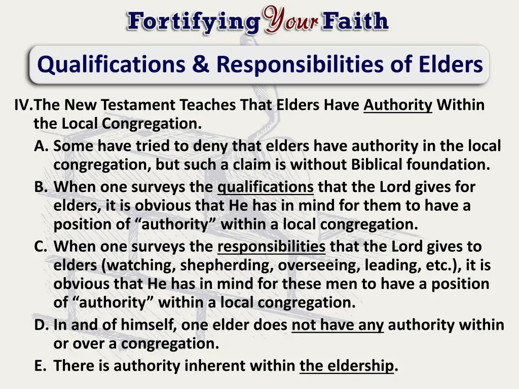 qualifications responsibilities of elders 5