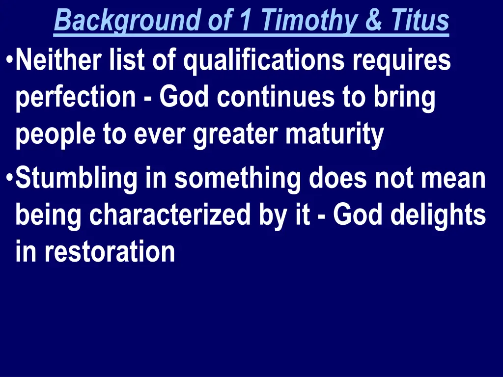 background of 1 timothy titus neither list