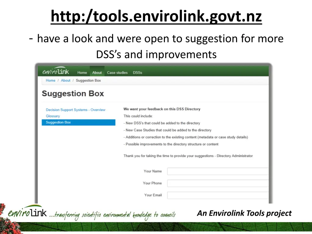 http tools envirolink govt nz have a look